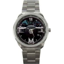 2013 Ford Mustang GT Steering Wheel Sport Metal Watch - Stainless Steel