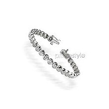 3.10CT round cut H/SI1-SI2 diamonds tennis bracelet