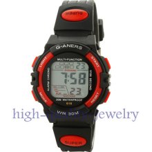 30m Waterproof Multi-function Lcd Digital Boy/kids/girl/student Sports Watch