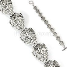316L Stainless Steel Medival Shield Link Bracelet
