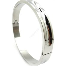 316l Stainless Steel Men's/boy's Glossy Sliver Bangle