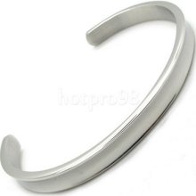 316l Stainless Steel Men's Charm Silver Bangle Boy's Bracelet