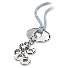 316L Stainless steel pendant on satin necklace