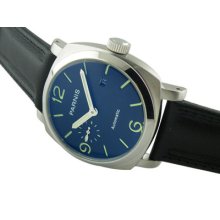 44mm Parnis Black Sandwich Dial Mechanical Luxury Auto Mens Watch M010