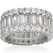 6.70 ct. t.w. CZ Wide-Band Ring in Sterling Silver