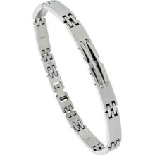 8.1/2 In. Solid Link Stainless Steel Bracelet Bss61
