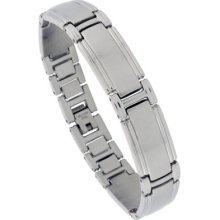 8 In. Solid Stainless Steel Link Bracelet Bss7