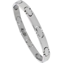 8 In. Solid Stainless Steel Link Bracelet Bss5