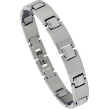 8 In. Solid Stainless Steel Link Bracelet Bss8
