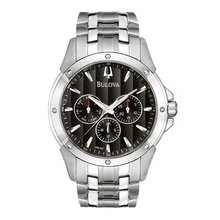 96C107 -- Bulova Men's Stainless Steel Watch with Round Dial 96C107 96C107
