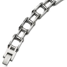 9mm Stainless Steel Polished Bracelet - 8.5 Inch