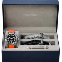 A15544G Nautica Mens BFD 101 Black Box Set Watch