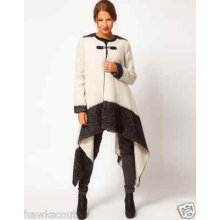 Adam Lippes Wool Mohair Native American Style Blanket Coat Size S $795.+nwt