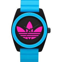 adidas Originals 'Santiago' Logo Dial Watch, 42mm Blue/ Pink