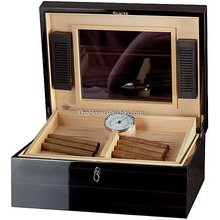 Agresti Polished Ebony Cigar Humidor A0592