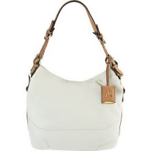 Aimee Kestenberg Leather Lauren Hobo w/Woven Handles - White - One Size