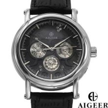 Algeer Ae1104a Automatic Movement Men's Watch Silver/black