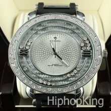 All Silver Face Iced Out Round Hip Hop Watch Lil Wayne Sporty Trend Fashion