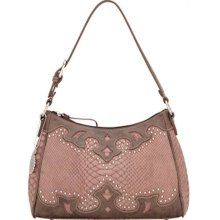 American West Bandana Salinas Zip-Top Shoulder Bag B233723 Soft Rose