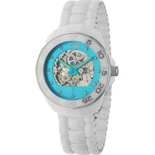 Android Men's 'divemaster' Mystic Blue Skeleton Automatic Watch