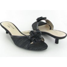 Anne Klein Jipper Heels Black Womens Size 6.5 M $100