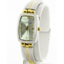 Anne Klein Ladies Silver Dial Two-tone Stainless Steel Bracelet Watch