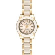 Anne Klein Watch, Womens Ivory and Gold-Tone Bracelet 10-9180IVGB