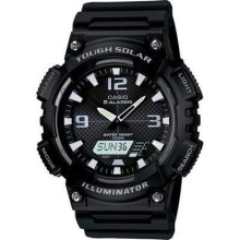 Aqs810w1av-ana Digi Solar Watch Black