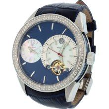 Aqua Master Diamond Automatic Swiss Movement Blue Mens Watch 1.75 Ct W-317
