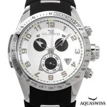 Aquaswiss Trax Chronograph Men's Watch Silver Case 01460229