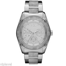 Armani Exchange Ax5076 White Marbled Stainless Steel 40mm Fast Ship