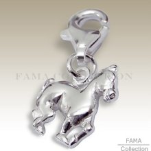 Authentic Fama 925 Sterling Silver Clip On Horse Charm Fits Euro Bracelet
