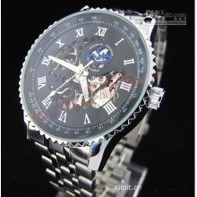 Automatic Mechanical Movement Watches Stainless Steel Wristwatch Men