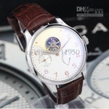 Automatic Portuguese Retrograde Iw210 Brown Leather Silver Case Men