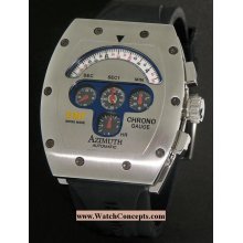Azimuth Mecha wrist watches: Chrono Gauge Mecha-1 Bmf Black cgm-1-b