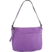 B. Makowsky Glove Leather Zip Top Shoulder Bag - Freesia - One Size