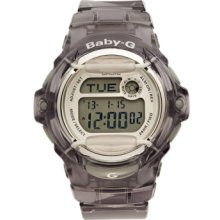 Baby-g Watch, Womens Digital Gray Resin Strap 43x46mm BG169R-8
