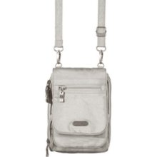 baggallini Bon Voyage Bagg Crinkle Nylon Silver/Crystal Pink