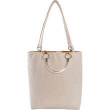 Baxter Designs Large Boa Tote Cream - Baxter Designs Fabric Handbags