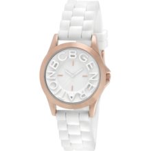 BCBGeneration Watch, Womens White Textured Silicone Strap 38mm GL4205