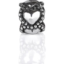 Beaded Edge 925 Sterling Silver Heart Bead Compatible with Pandora Bead Bracelet