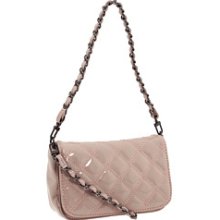 Big Buddha Eva Pink Patent Quilted Chain Clutch Cross Body Strap Super Rare