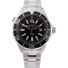 Bilette Men's Stainless Steel Black Dial Watch (Watch)