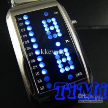 Binary Blue Led Digital Collection Mens Watch Fashion