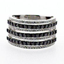 Black and White Diamond Anniversary Band