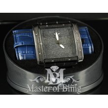 Black Gold Finish Mens Diamond King Khronos Joe Rodeo Diamond Watch