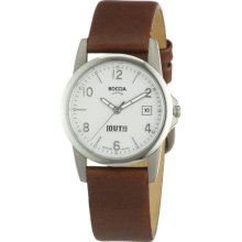 Boccia Women's Quartz Watch 3080-02 With Leather Strap