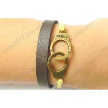 Bracelet - bracelet antique bronze handcuffs bracelet, leather bracelet