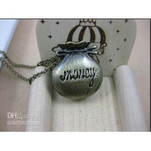 Brand New 10pcs Quartz Pocket Watch Necklace Watches Bags Pendant Am