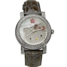 Brand New HELLO KITTY Stainless Steel and Leather Watch - metallic